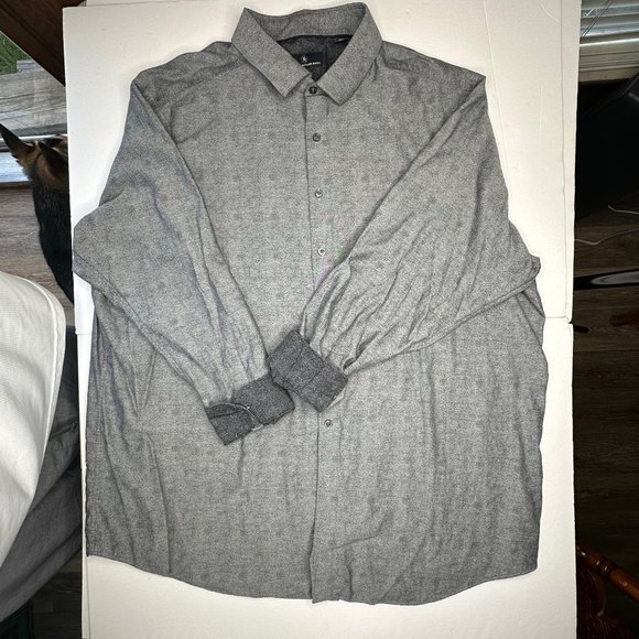 HART SHAFFNER MARX - Men's 3XB, Long Sleeve Shirt. Gray. Great Condition!! - Picture 7 of 8